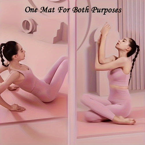 1 Portable Yoga Mat | 3mm Thick, Durable Multi-Color Design (Purple\u002FPink), Anti-Slip and Moisture-Proof, Lightweight and Easy to Carry, Comfortable and Healthy, Suitable for Beginners Pilates and Home Fitness Scenes, Great Gift for Christmas