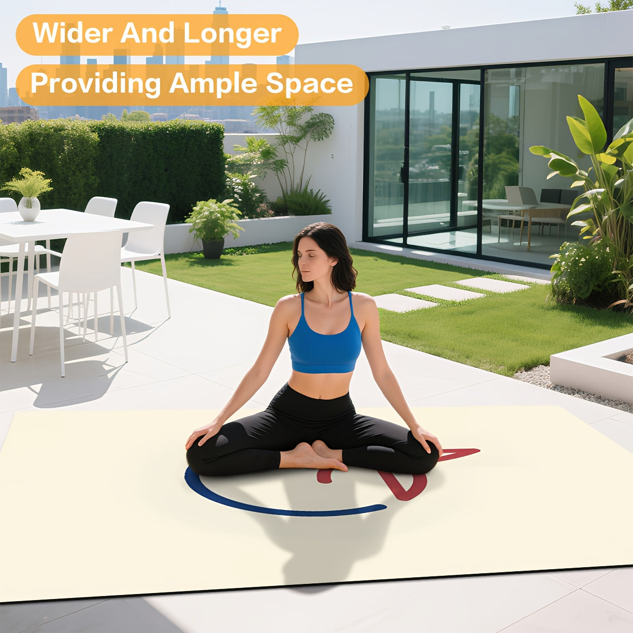 GZN 2D Flat Printing Yoga Mat, Printed Exercise Mat, Fitness and Pilates Training Pad, Sweat-Resistant, Suitable for Yoga\u002FPilates\u002FGym Workouts, Indoor\u002FOutdoor Use, Non-Slip, Waterproof, Lightweight with Shock Absorption