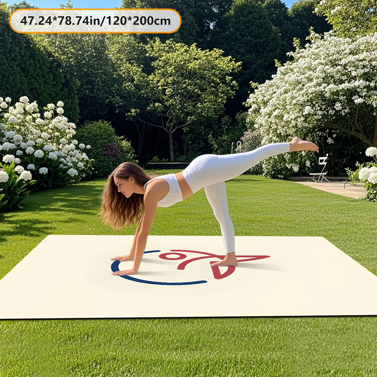 GZN 2D Flat Printing Yoga Mat, Printed Exercise Mat, Fitness and Pilates Training Pad, Sweat-Resistant, Suitable for Yoga\u002FPilates\u002FGym Workouts, Indoor\u002FOutdoor Use, Non-Slip, Waterproof, Lightweight with Shock Absorption