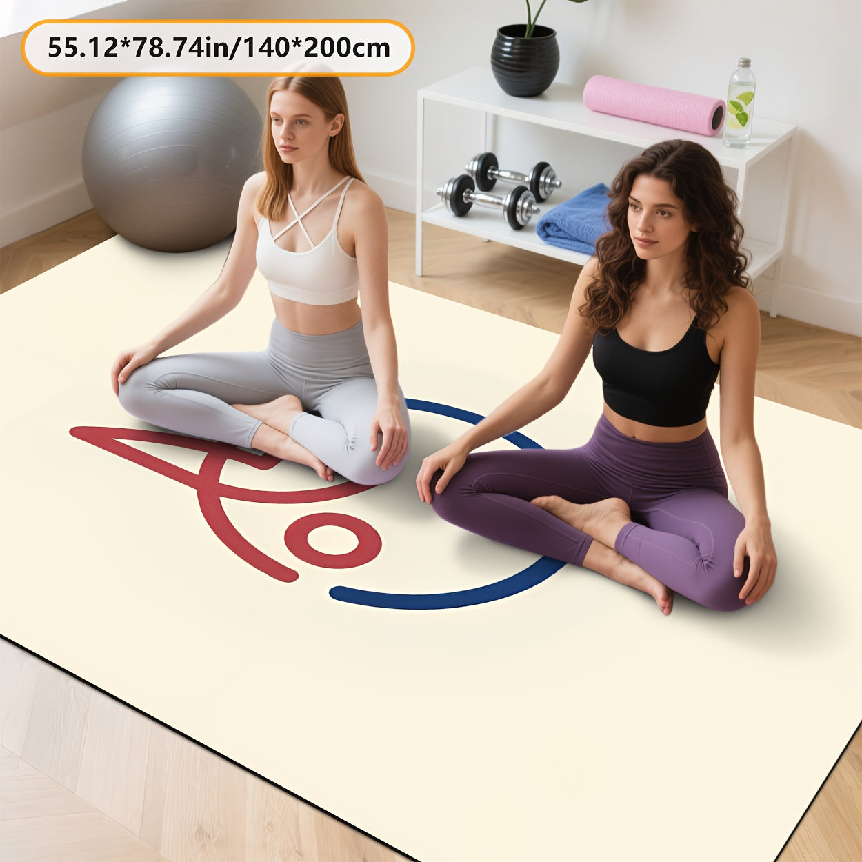 GZN 2D Flat Printing Yoga Mat, Printed Exercise Mat, Fitness and Pilates Training Pad, Sweat-Resistant, Suitable for Yoga\u002FPilates\u002FGym Workouts, Indoor\u002FOutdoor Use, Non-Slip, Waterproof, Lightweight with Shock Absorption